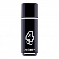 Флеш-накопитель USB  4GB  Smart Buy  Glossy  чёрный (SB4GBGS-K)