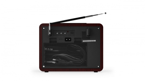 Радиоприёмник RITMIX RPR-089 REDWOOD  (ФМ/АМ/СВ),BT,вх. AUX,2 дин.,mp3,воспр.micro SD/USB,вст. аккум,телеск. Аннтен,пит. АС220В,50Гц/бат.(1/8) (80002007) фото 4