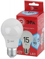 Лампа светодиодная ЭРА RED LINE LED A60-15W-840-E27 R E27 / Е27 15 Вт груша нейтральный белый свет (10/100/2000) (Б0046356)
