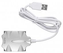 Разветвитель USB 2.0 Buro BU-HUB4-0.5-U2.0-Candy 4порт. серебристый (BU-HUB4-0.5-U2.0-CANDY)