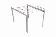 Подставка под шампура с 6 шампурами в чехле СОКОЛ (1/10) (62-0000)