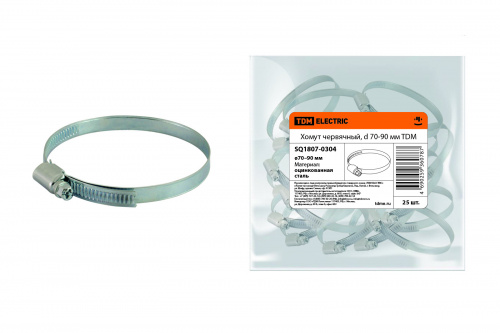 Хомут червячный, d 70-90 мм TDM (1/25/250) (SQ1807-0304) Хомут червячный, d 70-90 мм TDM (1/25/250) (SQ1807-0304)