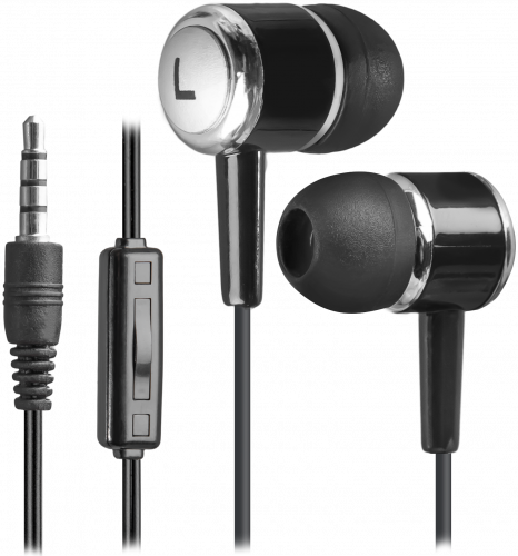 Наушники внутриканальные DEFENDER Pulse-427, вакуумная., шнур 1.2 м, черные (1/160) (63427) фото 2