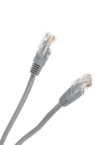 Патч-корд литой TELECOM UTP Кат. 5е, серый, 1.5 м. (1/200) (NA102--1.5M)