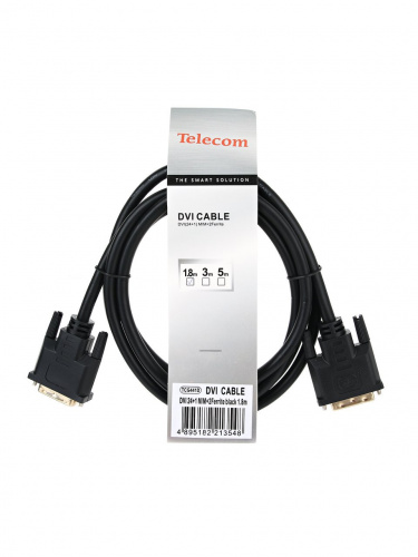 Кабель DVI-D--DVI-D Dual link 25M/25M, экран, феррит.кольца, 1.8м Telecom <TCG441D-1.8M>(1/50) фото 3