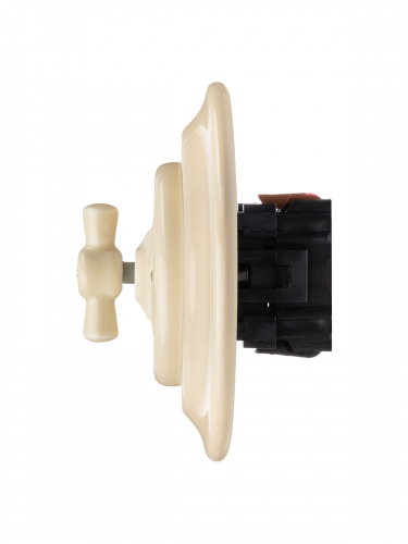 Выключатель скрытой установки фарфоровый поворотный с ручкой (бантик) 10А сл. кость «Болонь» TDM (SQ1820-0320) фото 4 Выключатель скрытой установки фарфоровый поворотный с ручкой (бантик) 10А сл. кость «Болонь» TDM (SQ1820-0320) фото 4