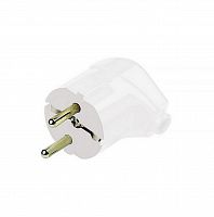 Вилка SMARTBUY угловая с заземлением белая 16А 250В (SBE-16-P02-w) (1/50)