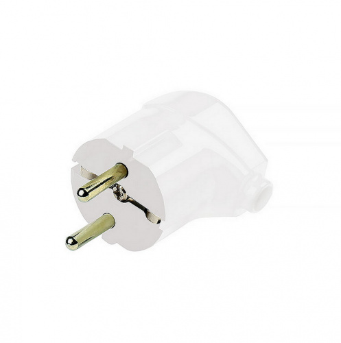Вилка SMARTBUY угловая с заземлением белая 16А 250В (SBE-16-P02-w) (1/50)
