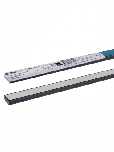 Алюминиевый профиль TDM накладной черный 1506 (2 м), матовый рассеиватель, 2 заглушки, 3 крепежа (1/10) (SQ0331-0490)