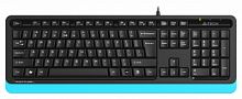 Клавиатура проводная A4TECH Fstyler FKS10 USB, черный/синий (1/20) (FKS10 BLUE)