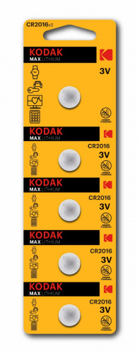 Элемент питания KODAK  CR 2016 BL5  (60/360/69120) (Б0018715) фото 2