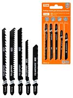 Набор пилок для электролобзика по дер: T101AO,T101B,T111C,244D, по метал. T118A, 5 шт, "Рубин", TDM (1/500) (SQ1089-0212)