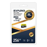 Карта памяти MicroSDXC  256GB  Exployd Class 10 Premium UHS-I U3 (95 Mb/s) без адаптера (EX256GCSDXC10UHS-1-ElU3 w)