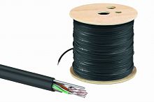 Кабель витая пара U/UTP Cat 5e 4х2х24AWG (305м) solid, PE для наружн. прокл., чёрный, трос 1,2мм TDM (SQ0107-0107)
