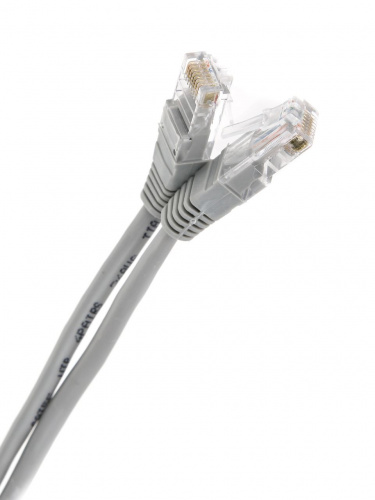 Патч-корд литой TELECOM UTP Кат. 5е, серый, 50 м. (1/20) (NA102--50M)