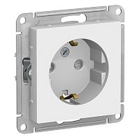 Механизм розетки 1-м С/У ATLASDESIGN 16А IP20 с заземл. защ. шторки бел. Systeme Electric ATN000145 (1/20/160)