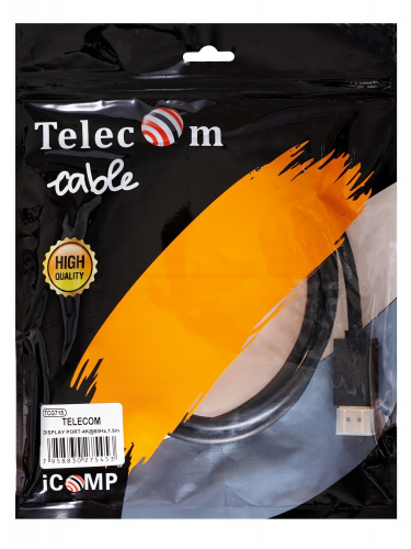 Кабель соединительный DP--> DP v1.2 4K@60Hz 1.5м , медь, TELECOM <TCG715-1.5M> (1/100) фото 3 Кабель соединительный DP--> DP v1.2 4K@60Hz 1.5м , медь, TELECOM <TCG715-1.5M> (1/100) фото 3