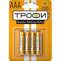 Элемент питания Трофи R03-4BL SUPER HEAVY DUTY Zinc (40/960/46080) (C0033712)