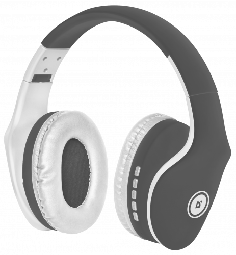 Наушники полноразмерные DEFENDER FreeMotion B525, Bluetooth.MP3.FM, серые/белые (1/40) (63527) фото 4