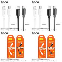Кабель Type-C - Type-C HOCO X96 Hyper, 1.0м, PD60Вт, 3.0А, цвет: чёрный (1/31/310) (6931474799128)
