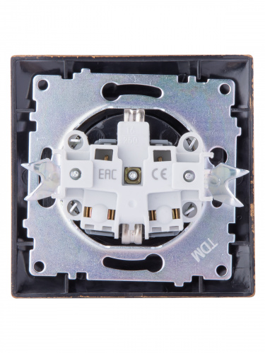 Розетка 2П+З 16А 250В старинная бронза с/у, "Лама" (1/10) TDM (SQ1815-0764) фото 3 Розетка 2П+З 16А 250В старинная бронза с/у, "Лама" (1/10) TDM (SQ1815-0764) фото 3