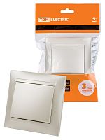 Выключатель 1 кл. 10А перламутр "Лама" (10/120) TDM (SQ1815-0801)