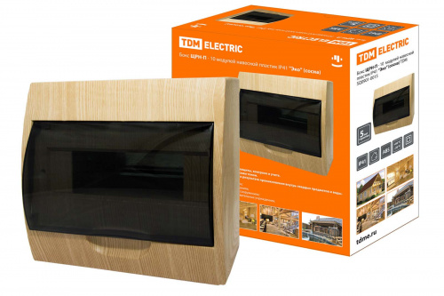Бокс ЩРН-П-10 модулей навесной пластик IP41 "Эко" (сосна) TDM (1/20) (SQ0901-0015) Бокс ЩРН-П-10 модулей навесной пластик IP41 "Эко" (сосна) TDM (1/20) (SQ0901-0015)