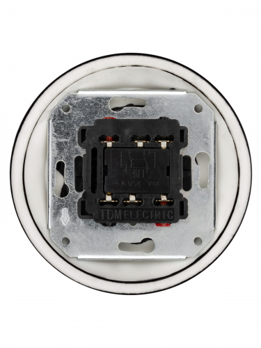 Выключатель скрытой установки фарфоровый поворотный перекрёстный с ручкой (бантик) 10А черный «Болонь» TDM (SQ1820-0215) фото 3 Выключатель скрытой установки фарфоровый поворотный перекрёстный с ручкой (бантик) 10А черный «Болонь» TDM (SQ1820-0215) фото 3