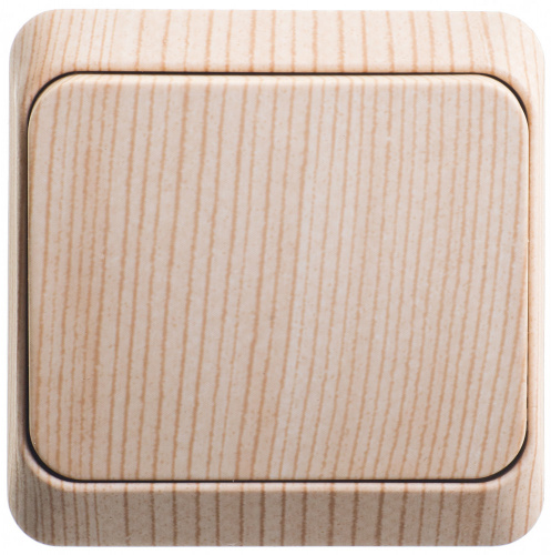 Выключатель 1-кл. О/У ЭТЮД Дача 10А IP20 сосна Systeme Electric BA10-001D (1/25/200)