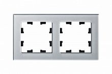 Рамка 2-м ATLASDESIGN Nature стекло алюм. Systeme Electric ATN320302 (1/2)