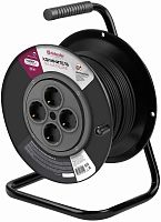 Удлинитель силовой DEFENDER ExtR2G-01-30 2x0.75кв.мм 4розет. 30м ПВС 6A катушка черный (1) (99854)