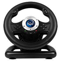 Игровой руль SVEN GC-W500 (педали, вибро, скоба, лепестки, D-pad, 10 кл, резин. вставки, PC/Xinput) (1/4) (SV-017989)