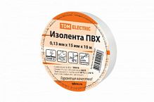 Изолента ПВХ 0,13*15мм Белая 10м TDM (1/10/350) (SQ0526-0021)