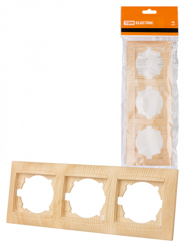 Рамка 3-х постовая горизонтальная сосна , с/у, "Лама" (15/180) TDM (SQ1815-0331) Рамка 3-х постовая горизонтальная сосна , с/у, "Лама" (15/180) TDM (SQ1815-0331)
