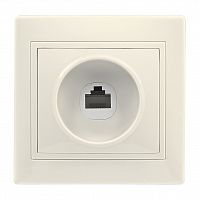 Розетка SMARTBUY скрытая установка, 1-местная компьютерная RJ-45 бежевая "Венера" (SBE-01i-S1-RJ)