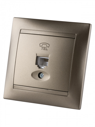 Розетка телефонная RJ11 бронза , с/у, "Лама" (10/120) TDM (SQ1815-0715) фото 4 Розетка телефонная RJ11 бронза , с/у, "Лама" (10/120) TDM (SQ1815-0715) фото 4