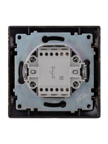 Кнопка звонковая 6А старинная бронза с/у, "Лама" (1/10) TDM (SQ1815-0768) фото 3