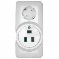 Розетка 2-м О/У ПРИМА 250В комбин. для электроплит бел. (опт. упак) Systeme Electric RA32-211R-B (1/30)