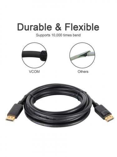 Кабель соединительный DISPLAY PORT v1.2, 4K@60Hz, 5m VCOM <VHD6220-5M> (1/30) фото 8