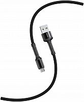 Кабель для зарядки и передачи данных S26 MicroUSB черный.,3 А,QC,нейл.,1м,Smartbuy (iK-12-S26b)