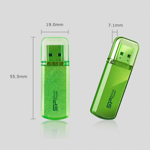 Флеш-накопитель USB  32GB  Silicon Power  Helios 101  зелёный (SP032GBUF2101V1N) фото 3