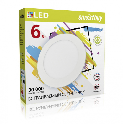 Светильник светодиодный SMARTBUY DL -6w/4000K/IP20 (SBL-DL-6-4K)