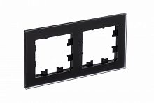 Рамка 2-м ATLASDESIGN Nature матов. стекло черн. Systeme Electric ATN331002 (1/2)