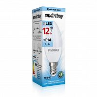 Лампа светодиодная SMARTBUY C37 12Вт 220V 4000K E14 (нейтральный свет) (10/100) (SBL-C37-12-40K-E14)