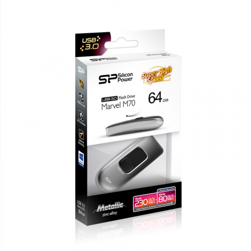 Флеш-накопитель USB 3.0  64GB  Silicon Power  Marvel M70  серебро (SP064GBUF3M70V1S) фото 12