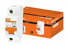 Автоматический выключатель ВА47-100 1Р 10А 10кА х-ка D TDM (SQ0207-0001)
