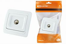 Розетка скрытая установка, 2П+З с защ. шт. 16А 250В + USB порт 2,1А 5В белая "Таймыр" TDM (1/72) (SQ1814-0040)