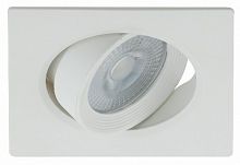Светильник светодиодный ЭРА KL LED 21A-5 3K WH квадратный поворотн. LED SMD 5W 3000K белый (100/160 (Б0037034)