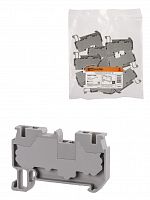 Зажим клеммный безвинтовой ЗКБ быстрого зажима 4 мм2 32А серый (Ph-C PT 4) TDM (10/500) (SQ0822-0166)