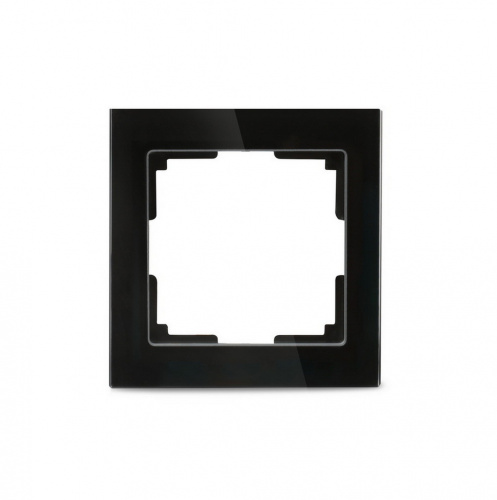 Рамка SMARTBUY 1-местная стекло черная "Нептун" (SBE-05b-Glass-FR-1)